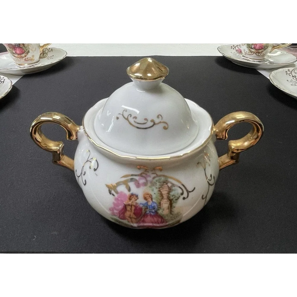 Vintage 1940-69‎ Versailles Sugar Bowl Tea Cups Saucers Decanter See Description